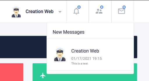 Message Drop Down