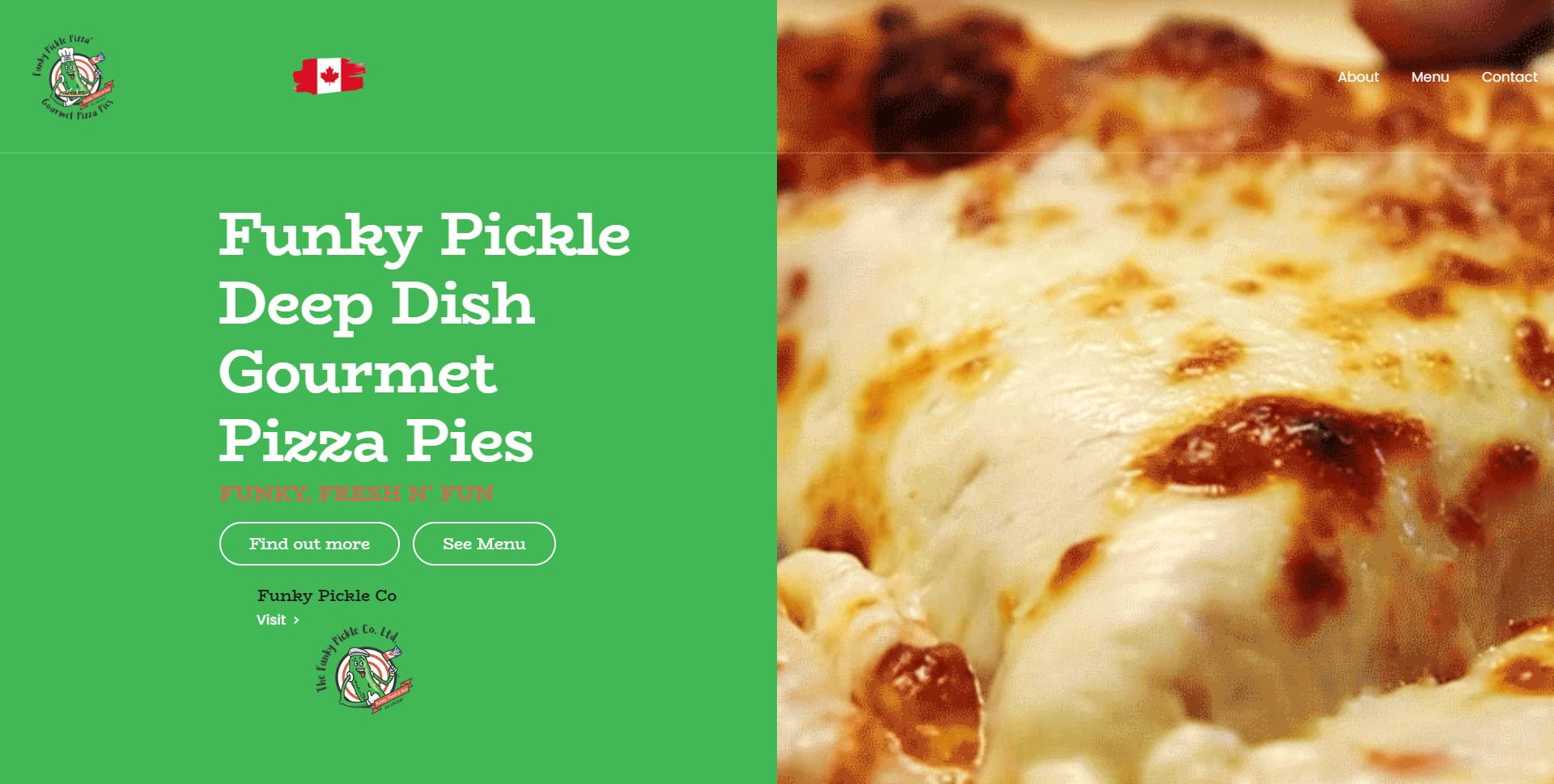 Funky Pickle Pizza Website Design