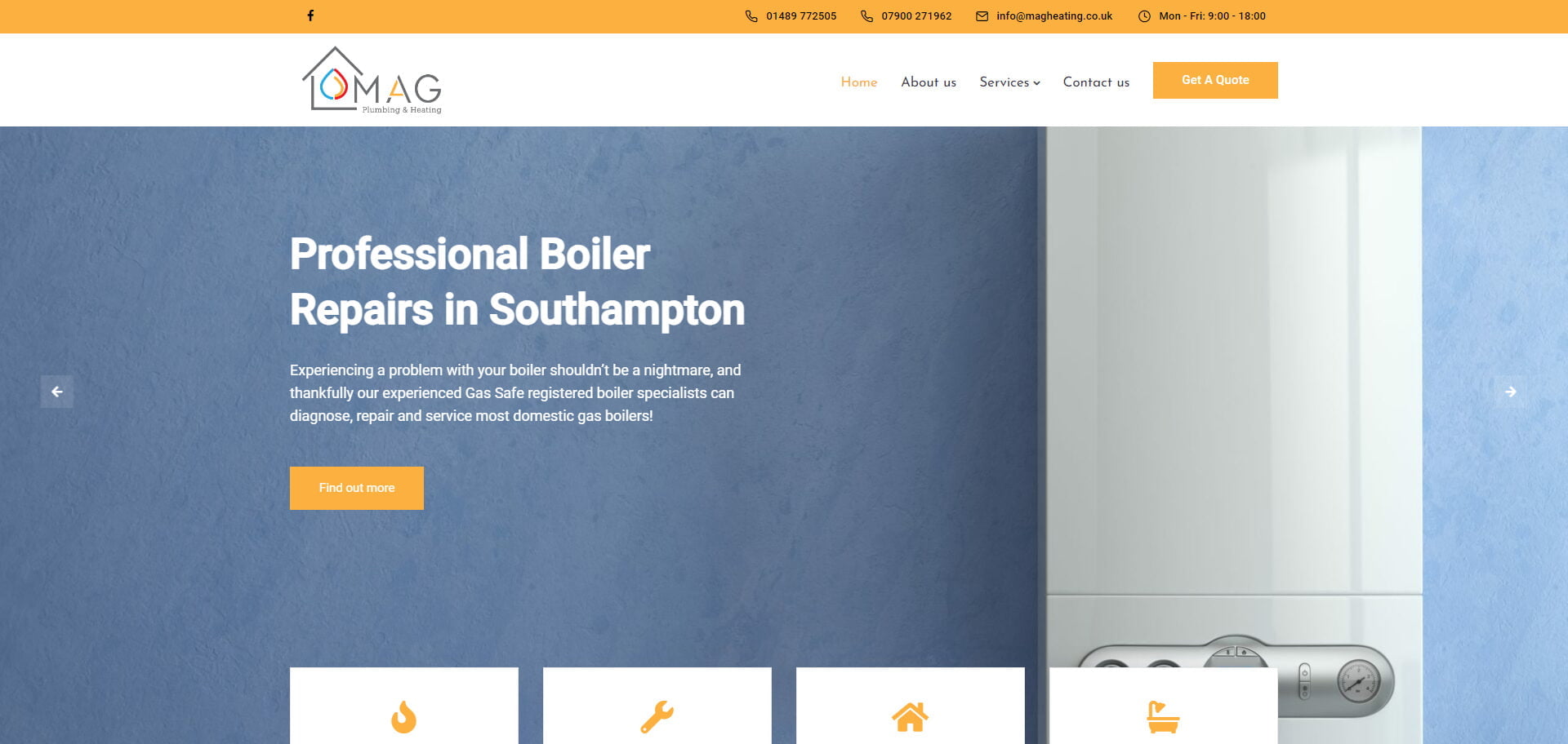 MAG Plumbing & Heating Ltd Website Design