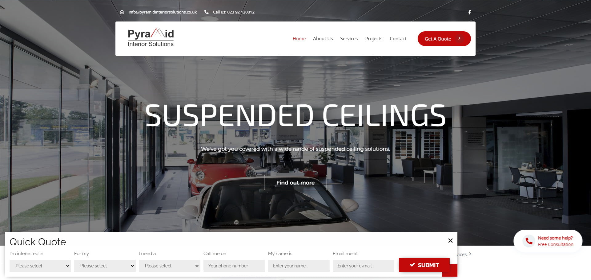 Pyramid Interior Solutions Ltd Website Design