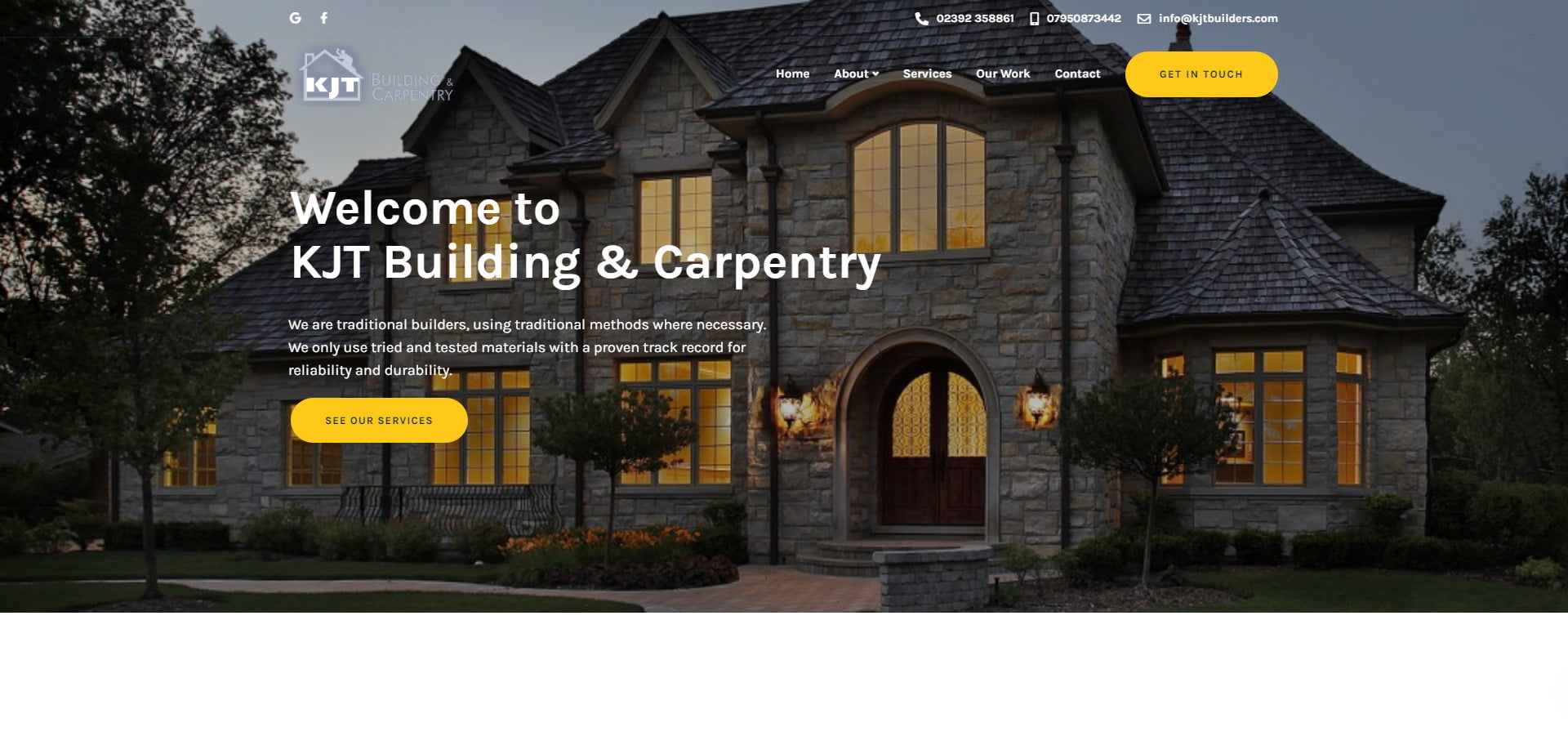 KJT Builders LTD Website Design