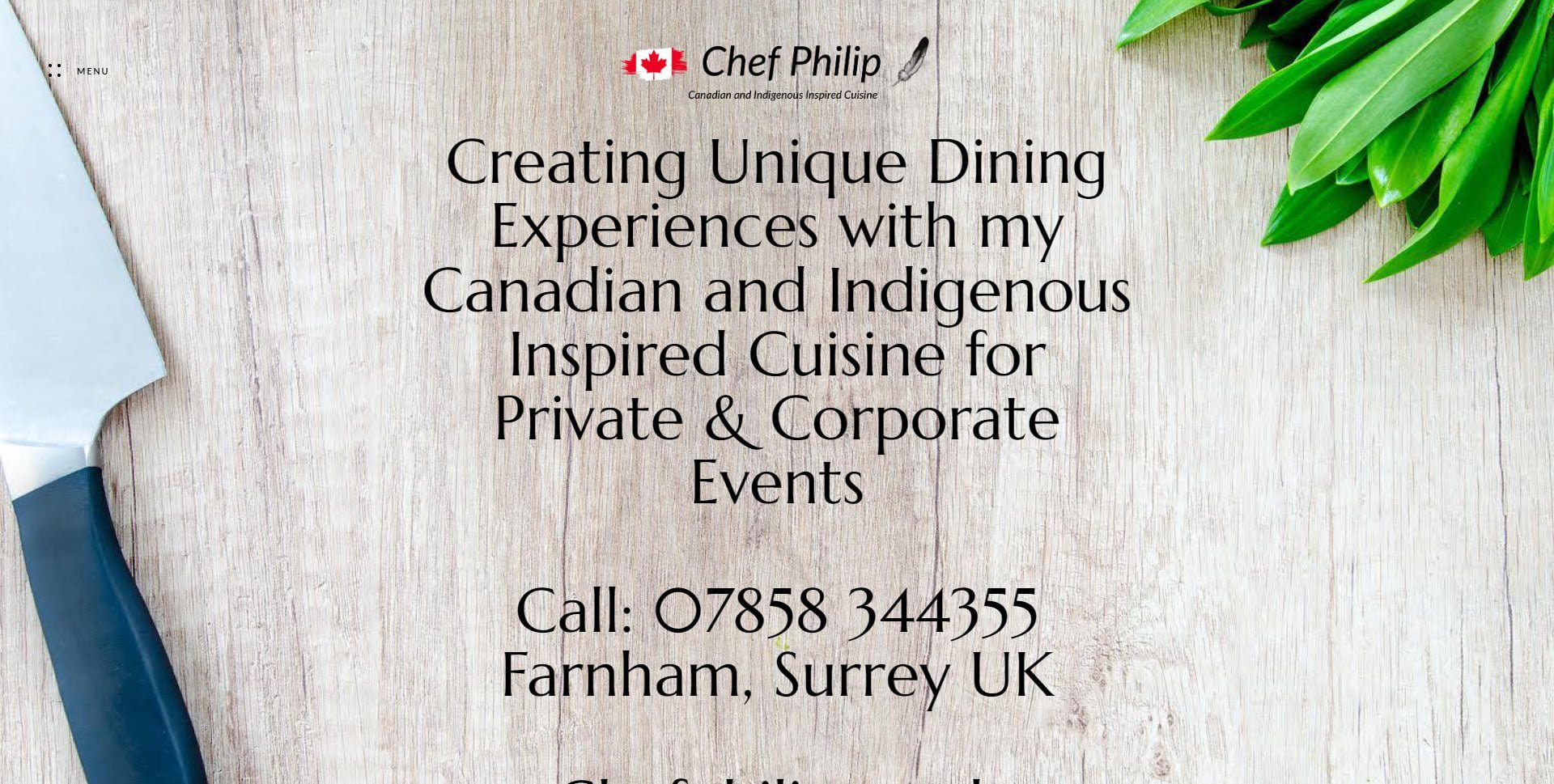 Chef Phillip Website Design