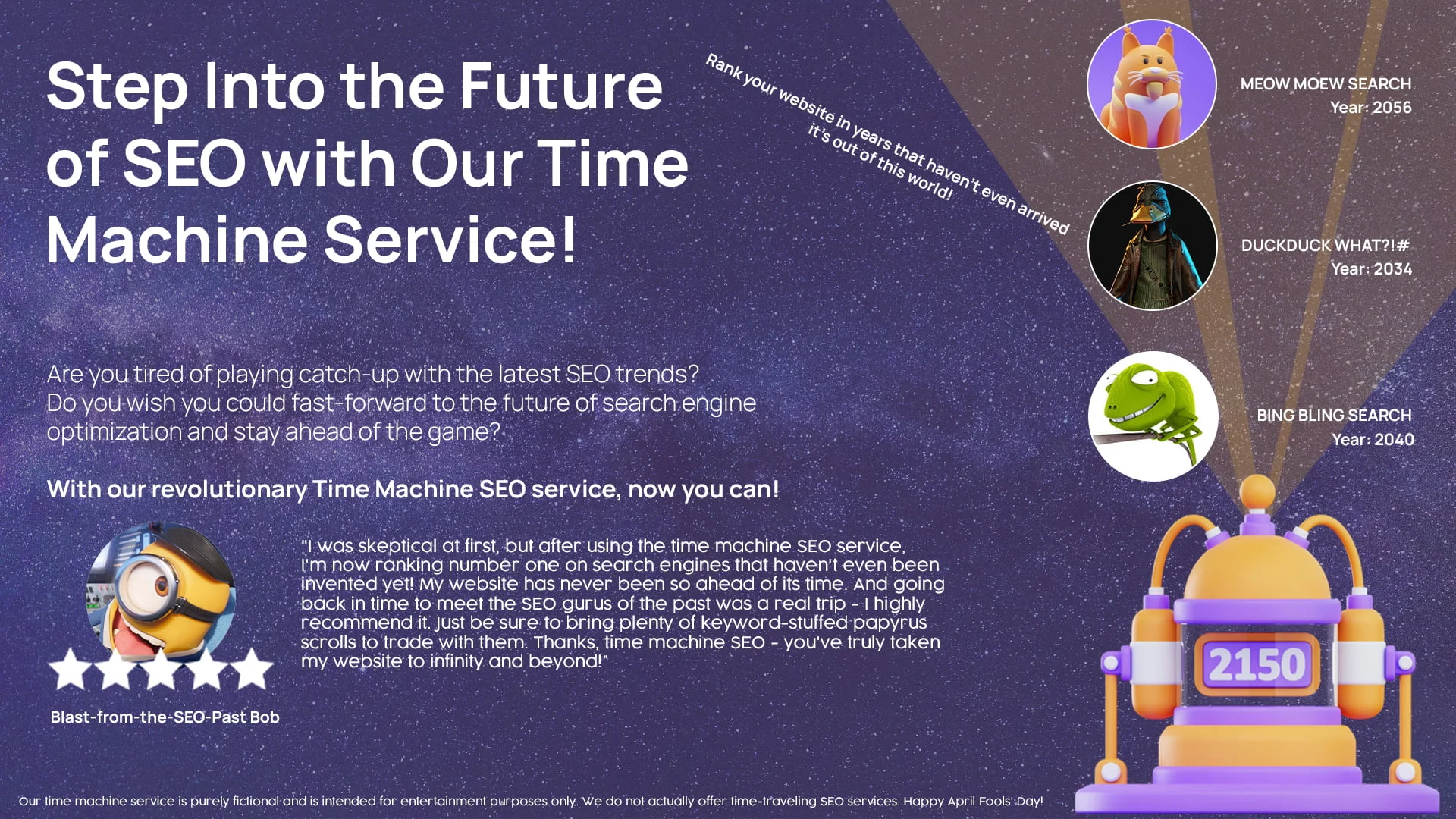 Step Into the Future of SEO with Our Time Machine Service!