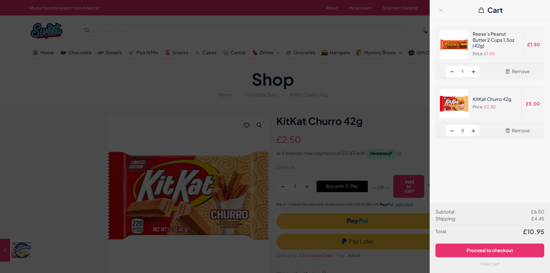 FireShot Capture 264 KitKat Churro 42g Sweet Taste of America Home of American Sweets sweettasteofamerica.co .uk Affordable App Development & SEO Agency in Portsmouth, Havant & Hampshire. We design and create websites From just £99